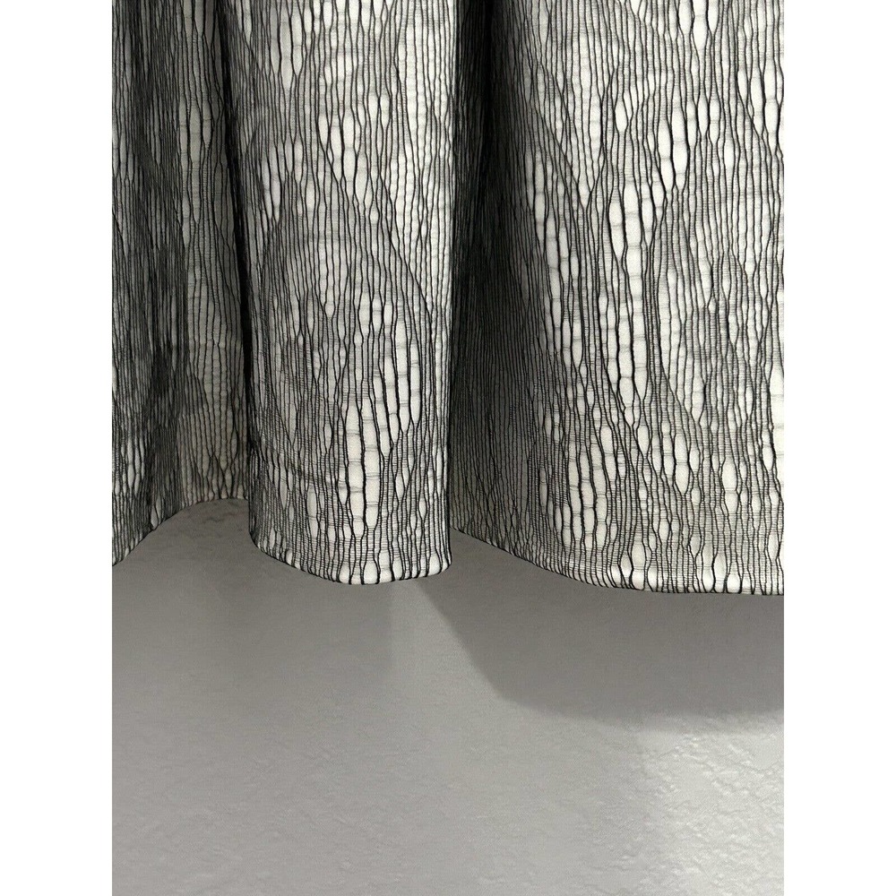 Zara Women’s White Black Floral Lace Sheer Top Upper Neck Zip Up Dress Size L - Picture 10 of 14